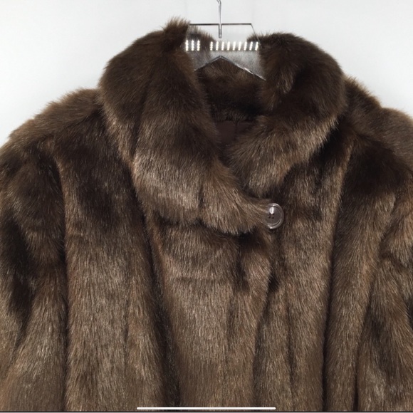 NWT Donnie Basso Brown Mink Coat (faux) - Picture 2 of 10